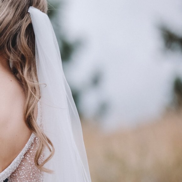 3m Cathedral Length, Ivory Veil, Single Layer (Wedding Veil / Bridal Veil) - Picture 9 of 9